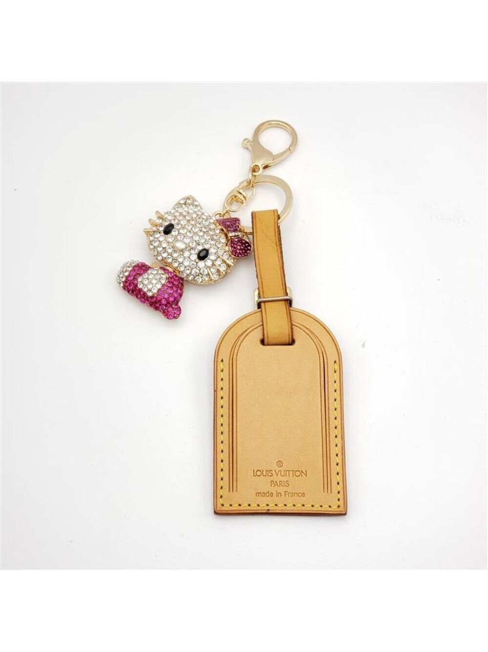 Authentic Louis Vuitton Luggage Nametag with Unbranded Keycharm - Picture 9 of 15